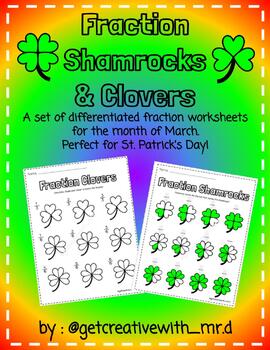 Preview of Fraction Shamrocks and Clovers