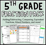 Fraction Skills Pack: 5th Grade Fraction Bundle