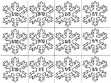 Fraction Snowflakes Cards with Standard