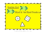 Fraction Sort: Equal or Not Equal!