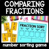 Comparing & Ordering Fractions Sorting Game (Math Center, Montessori Game)