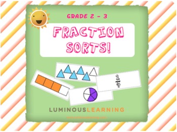 Preview of Fraction Sorting Activity: Making Math Visual