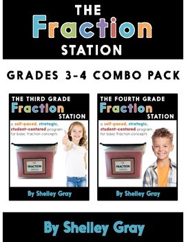 Preview of Fraction Station Bundle for 3rd and 4th Grade - Understanding Fractions