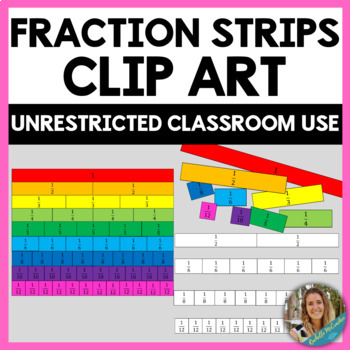 Preview of Fraction Bars, Fraction Strips, Fraction Tiles Clip Art - Math Clipart