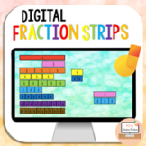 Fraction Strips Digital Manipulatives Distance Learning fo