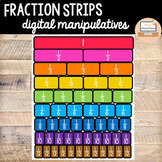 Fraction Strips Digital Manipulatives Distance Learning fo