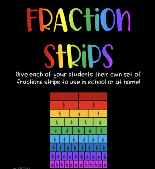 Preview of Fraction Strips Printable Manipulatives