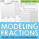 Fraction Strips and Number Line Models Reusable Math Model