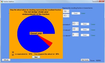 Preview of Fraction Subtraction Game: A Computer Game Teaching Subtracting Fractions