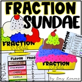 Fraction Sundae Math Craft Activity with Ice Cream Fractio