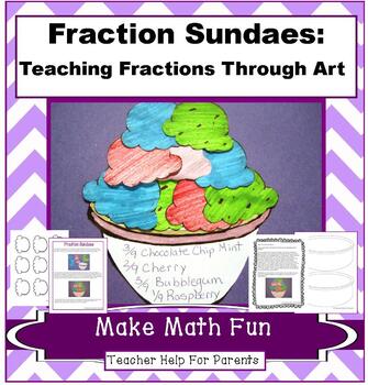 Preview of Fraction Sundaes: Teaching Fractions Through Art