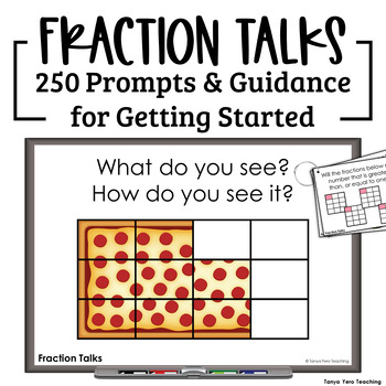 Preview of Fraction Talks Fraction Number Talks Math Talk Number Sense Grades 3+