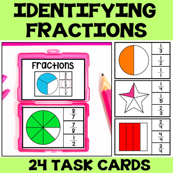 Preview of Fraction Task Box, Fraction Centers, Basic Fractions,