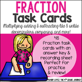 Fraction Task Cards {48 Cards for Adding, Subtracting, Mul