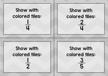 Preview of Fraction Task Cards