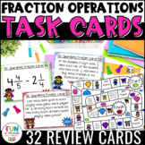 Fractions All Operation Task Cards & Game Math Review