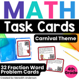 Fraction Task Cards - Math Review for 4th Grade 