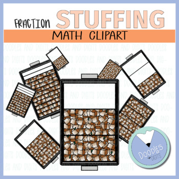 Preview of Fraction Thanksgiving Stuffing Math Clipart