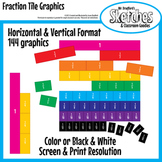 Fraction Tiles Graphics and Clipart for Interactive Boards