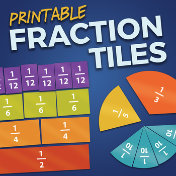 Preview of Fraction Tiles for Modeling Mathematics: Printable