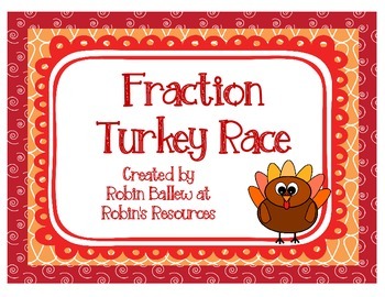 Preview of Fraction Turkey Race 4.NF.A.2