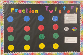 Preview of Fraction Twister Bulletin Board