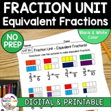 Fraction Unit - Equivalent Fractions Worksheet