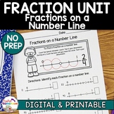 Fraction Unit - Fractions on a Number Line Worksheets
