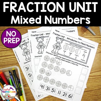 Preview of Fraction Unit - Introduction to Mixed Numbers