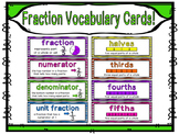 Fraction Vocabulary Cards!