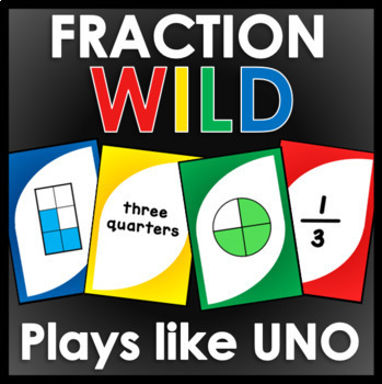 Preview of Fraction WILD Bundle (Like UNO) - From Simple Fractions to Percentages/Decimals.