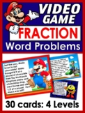 Fraction WORD PROBLEMS - with Video Game Characters - Gr 3-6