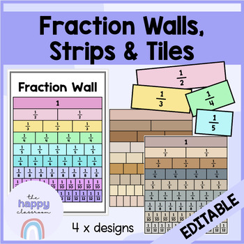 Preview of Fraction Walls, Strips, Tiles & Clip Art