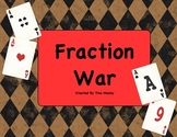 Fraction War Card Game for Elementary / Middle School