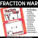 Fraction War All Operations with Fractions Math Station Ca