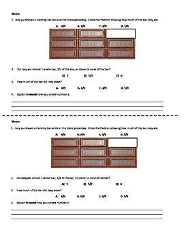 Preview of Fraction Warm Up Activity