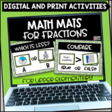 Fraction Warm Up and Math Center Math Mats Digital and Printable