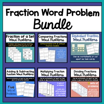 Preview of Fraction Word Problem Bundle