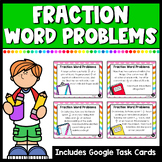 Fraction Word Problem Task Cards | Add & Subtract Unlike F