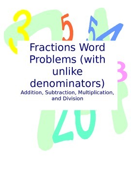 Preview of Fraction Word Problems