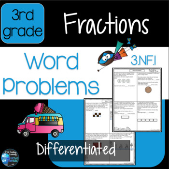 Preview of Fraction Word Problems 3NF.1 for 3rd Grade