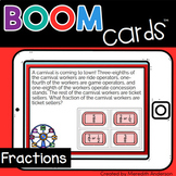 Fraction Word Problems Boom Cards Distance Learning 4th Grade