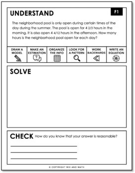 fraction word problems for 5th grade by mix and math tpt