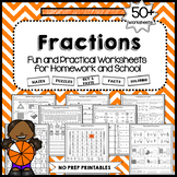 Fraction Worksheets NO PREP PRINTABLES
