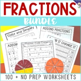 Fraction Worksheets Bundle, Mixed, Improper, Simplifying, 