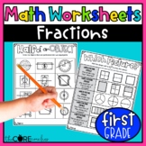 Fraction Worksheets - Halves & Fourths - 1st Grade Math Practice