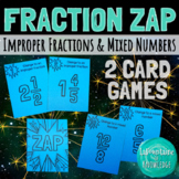 Fraction Zap Improper Fractions to Mixed Numbers 2 Practic