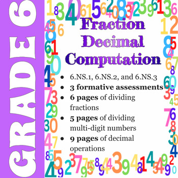 Preview of Fraction and Decimal Computation Grade 6