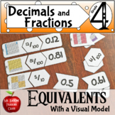 Decimal and Fraction Equivalents Center - with Visual Mode