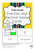 Fraction and Decimal Game Cards